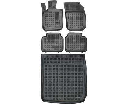 Rezaw-Plast Car Mats for 2017-2023  Volvo S90 Floor Mats & Cargo Mat Anti-Slip Black