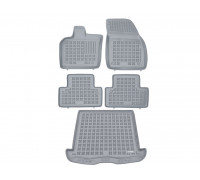 Rezaw-Plast Car Mats for 2005-2011 Volvo V50 Floor Mats & Cargo Mat Wagon Anti-Slip Gray