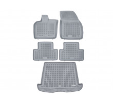 Rezaw-Plast Car Mats for 2005-2011 Volvo V50 Floor Mats & Cargo Mat Wagon Anti-Slip Gray