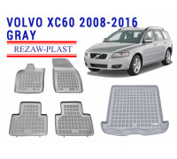 REZAW PLAST Car Mats for Volvo V50 2005-2011 Wagon Anti-Slip Gray