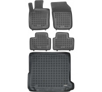 Rezaw-Plast Floor Mats for 2018-2021 Volvo V60 Car Mats & Cargo Mat Tailored Black