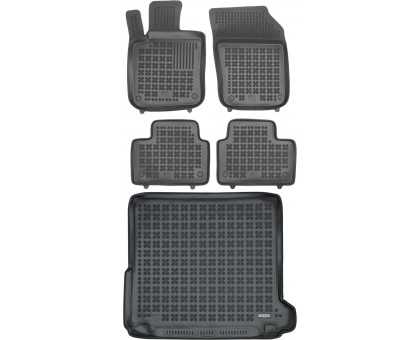 Rezaw-Plast Floor Mats for 2018-2021 Volvo V60 Car Mats & Cargo Mat Tailored Black