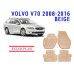 REZAW PLAST All-Weather Rubber Mats for Volvo V70 2008-2016 All Season Beige