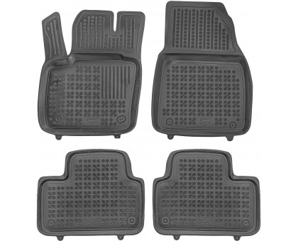 Rezaw-Plast Rubber Car Mats for 2022-2024 Volvo XC-40 Recharge Floor Mats Black