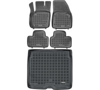 Rezaw-Plast Car Mats Set for 2017-2023 Volvo XC40 Floor Mats & Cargo Mat Odorless Black