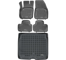 Rezaw-Plast Car Mats Set for 2017-2023 Volvo XC40 Floor Mats & Cargo Mat Odorless Black