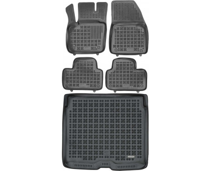 Rezaw-Plast Car Mats Set for 2017-2023 Volvo XC40 Floor Mats & Cargo Mat Odorless Black