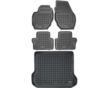 Rezaw-Plast Floor Mats for 2007-2016 Volvo XC70 Car Mats & Cargo Mat All Weather Black