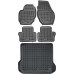 Rezaw-Plast Floor Mats for 2007-2016 Volvo XC70 Car Mats & Cargo Mat All Weather Black