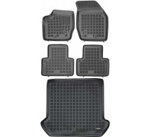 Rezaw-Plast Floor Mats for 2002-2014 Volvo XC90 Car Mats & Floor Mat Anti-Slip Black