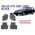 REZAW PLAST Floor Mats for Volvo V70 2001-2007 Durable Black