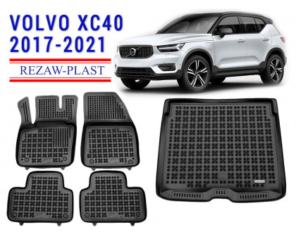 REZAW PLAST Floor Liners Set for Volvo XC40 2017-2021 Odorless, Top-Rated Features