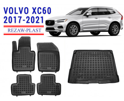 REZAW PLAST Auto Mats Tailored for Volvo XC60 2017-2021 All-Season Protection