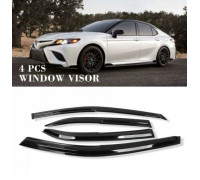 Window Visors for Toyota Camry 2019-2021 Black 3D Side Rain Guard Deflectors Set 