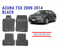 REZAW PLAST Floor Mats for Acura TSX 2009-2014 Custom Fit Black
