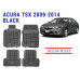 REZAW PLAST Floor Mats for Acura TSX 2009-2014 Custom Fit Black