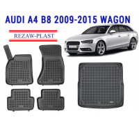 REZAW PLAST Floor Mats Set  for Audi A4 B8 2009-2015 Wagon Custom Fit Durable Protection