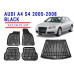 REZAW PLAST Floor Liners Set for Audi A4 S4 2005-2008 Waterproof Black
