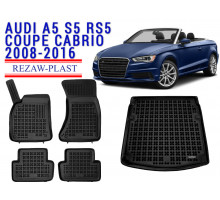 REZAW PLAST Floor Liners Set for Audi A5 S5 RS5 Coupe Cabrio 2008-2016 Fast Shipping