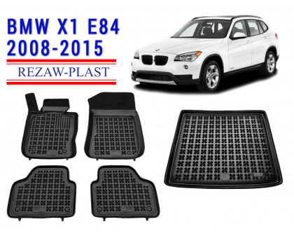 REZAW PLAST Auto Mats for BMW X1 E84 2008-2015 Waterproof  Black 
