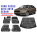 REZAW PLAST Floor Liners Set for Ford Focus 2012-2018 Sedan Durable Black
