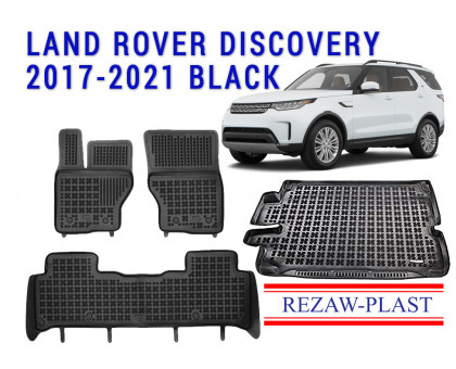 REZAW PLAST Floor Mats Set  for Land Rover Discovery 2017-2021 Custom Fit Mats Durable