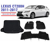 REZAW PLAST Car Mats for Lexus CT200H 2011-2017 Custom Fit Black