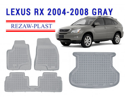 REZAW PLAST Vehicle Mats for Lexus RX 2004-2009 Waterproof Gray