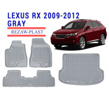 REZAW PLAST Custom Fit Floor Mats for Lexus RX 2009-2012 All Weather Gray  