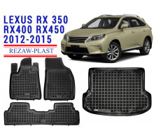 REZAW PLAST Floor Liners Set for Lexus RX350 RX400 RX450 2012-2015 Tailored Elastic