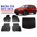 Rezaw-Plast Floor Mats Trunk Liner Set for Mazda CX5 2012-2016 Black