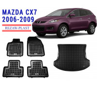 REZAW PLAST Floor Mats Custom Fit for Mazda CX-7 2006-2009 All Weather Black