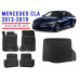 REZAW PLAST Floor Mats & Cargo Liner for Mercedes CLA 2013-2019 Custom Fit Black