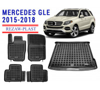 REZAW PLAST Precision Fit Floor Mats Set for Mercedes GLE 2015-2018 Odor Easy Installation