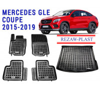 REZAW PLAST Rubber Mats for Mercedes GLE Coupe 2015-2019 All Season Black