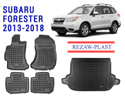 REZAW PLAST Floor Mats Set for SUV for Subaru Forester 2013-2018 Top-Rated Protection