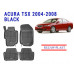 REZAW PLAST Rubber Floor Liners for Acura TSX 2004-2008 Durable Black