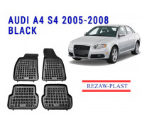 REZAW PLAST Floor Mats for Audi A4 S4 2005-2008 Custom Fit Black
