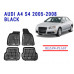 REZAW PLAST Floor Mats for Audi A4 S4 2005-2008 Custom Fit Black