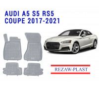 REZAW PLAST Car Mats - Tailored for Audi A5 S5 RS5 Coupe 2017-2021 All Weather Gray