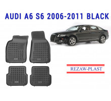 REZAW PLAST Car Liners for Audi A6 S6 2006-2011 All Weather Black 