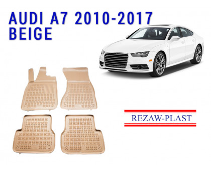 REZAW PLAST Floor Liners Exact Fit for Audi A7 2010-2017 Durable Beige