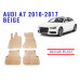 REZAW PLAST Floor Liners Exact Fit for Audi A7 2010-2017 Durable  Beige
