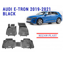 REZAW PLAST Rubber Car Mats for Audi E-Tron 2019-2021 Anti-Slip Black 