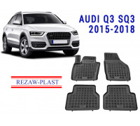 REZAW PLAST SUV Liners Set for Audi Q3 SQ3 2015-2018 Waterproof Black 
