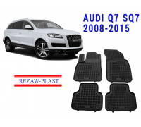 REZAW PLAST SUV Liners for Audi Q7 SQ7 2008-2015 Anti-Slip Black