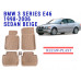 REZAW PLAST Rubber Floor Mats for BMW 3 Series E46 1998-2006 Sedan Durable Beige 