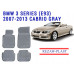 REZAW PLAST All-Weather Rubber Mats for BMW 3 Series E93 2007-2013 Cabrio Custom Fit Gray