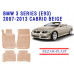 REZAW PLAST Floor Liners for BMW 3 Series E93 2007-2013 Cabrio Durable Beige