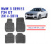 REZAW PLAST Rubber Car Liners for BMW 3 Series F34 GT 2014-2019 All Weather Black 